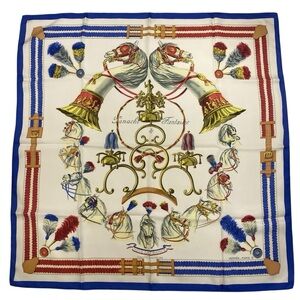 Hermes Vintage Scarf Panache & Fantaisie Hugo Grygkar Vive La France 1984